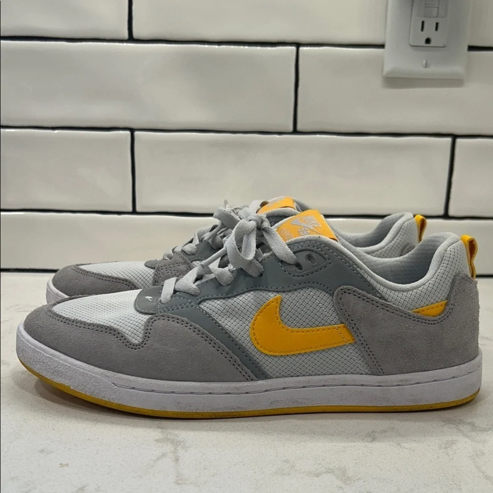 Nike Alleyoop SB 'Particle Grey‎ University Gold' Sneakers Skate Shoes 7.5